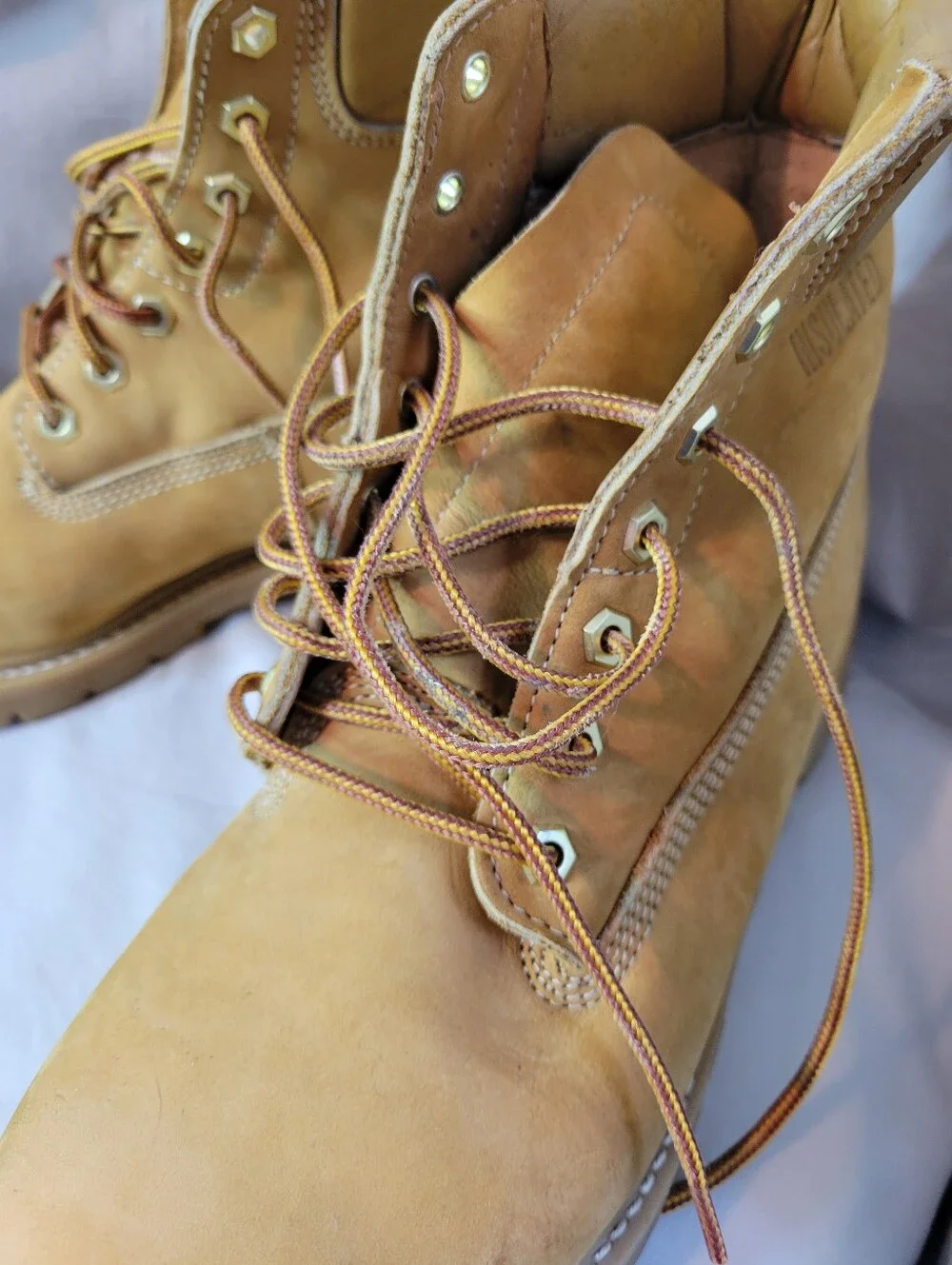 Leather Uppers Men's Work Boots Tan Lace-Up Boots
